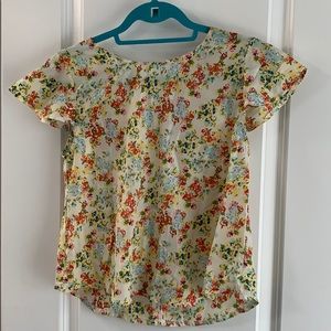 Floral tie back shirt